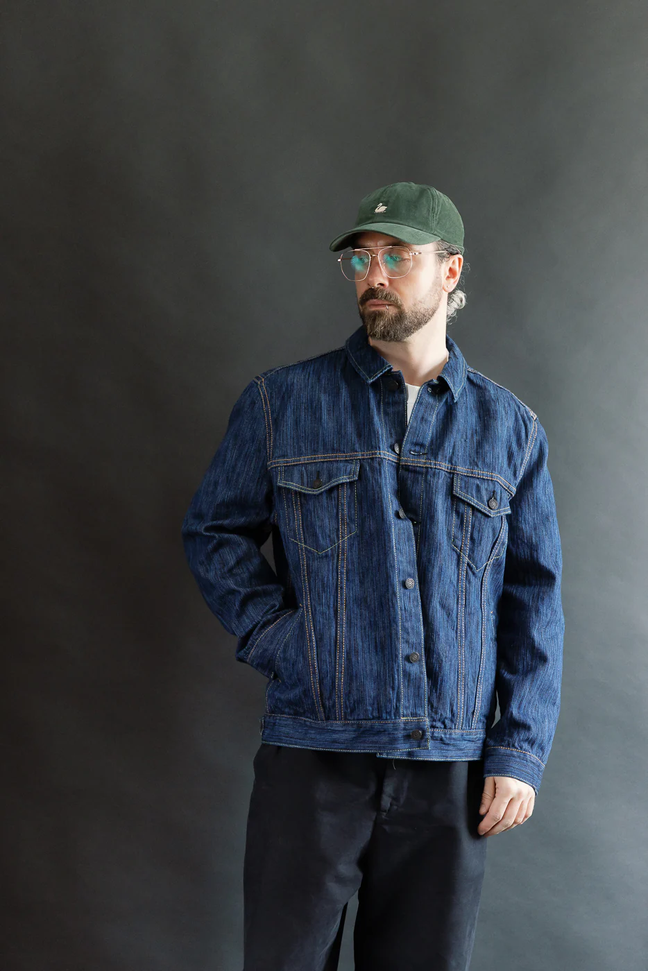 6226-L - 14.5oz "Light Waterfall" Selvedge Type III Jacket - Indigo - Image 10