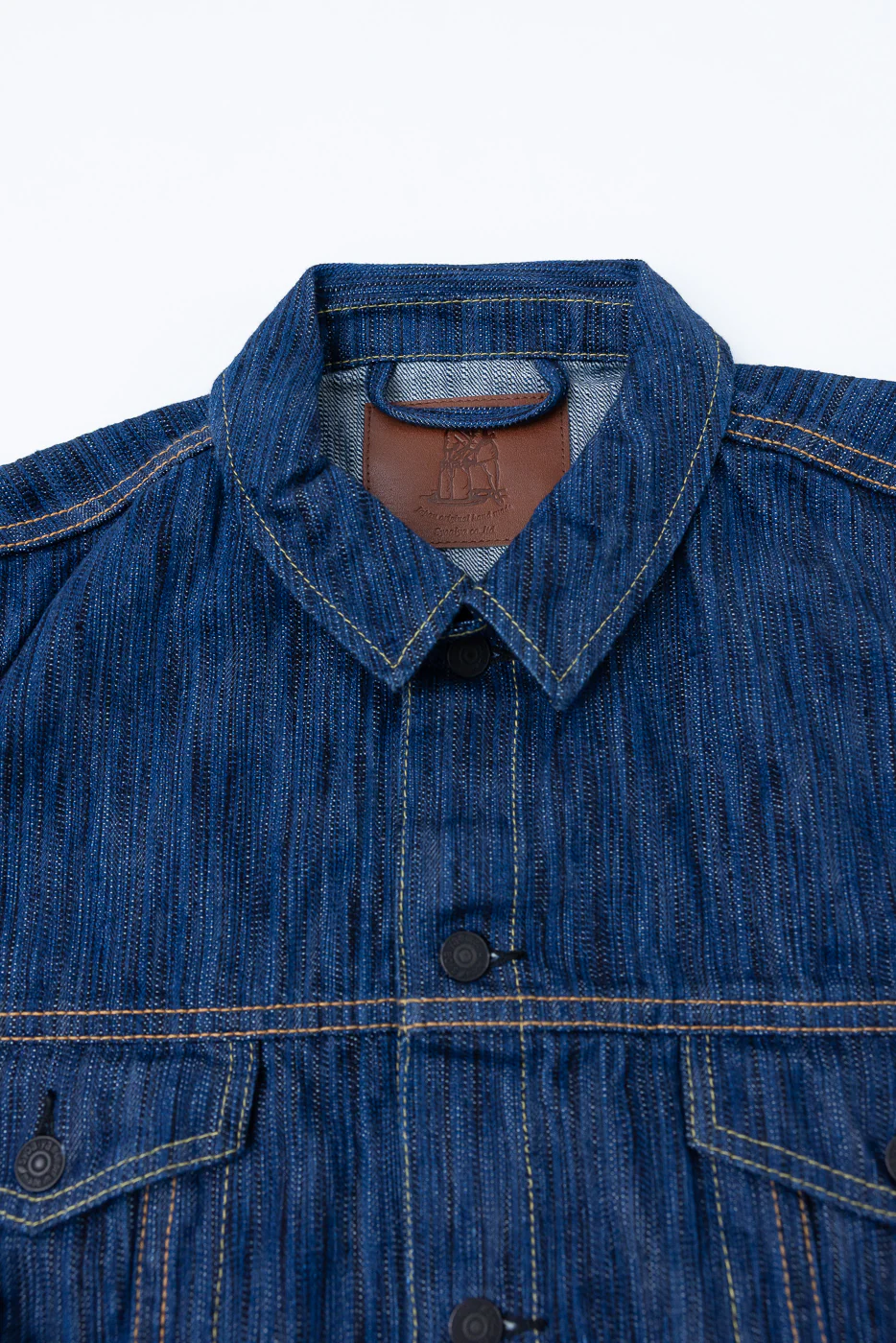 6226-L - 14.5oz "Light Waterfall" Selvedge Type III Jacket - Indigo - Image 2
