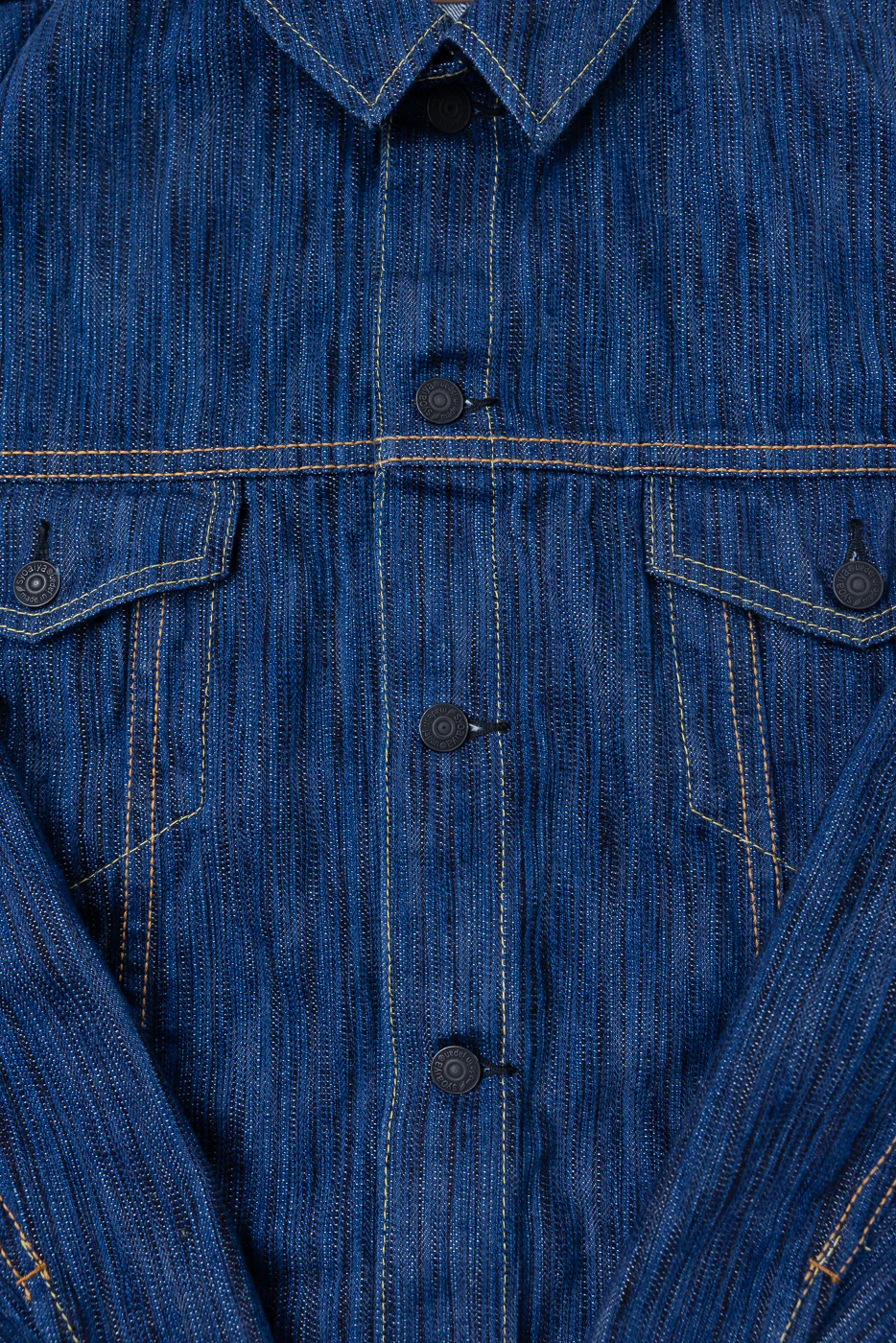 6226-L - 14.5oz "Light Waterfall" Selvedge Type III Jacket - Indigo - Image 3