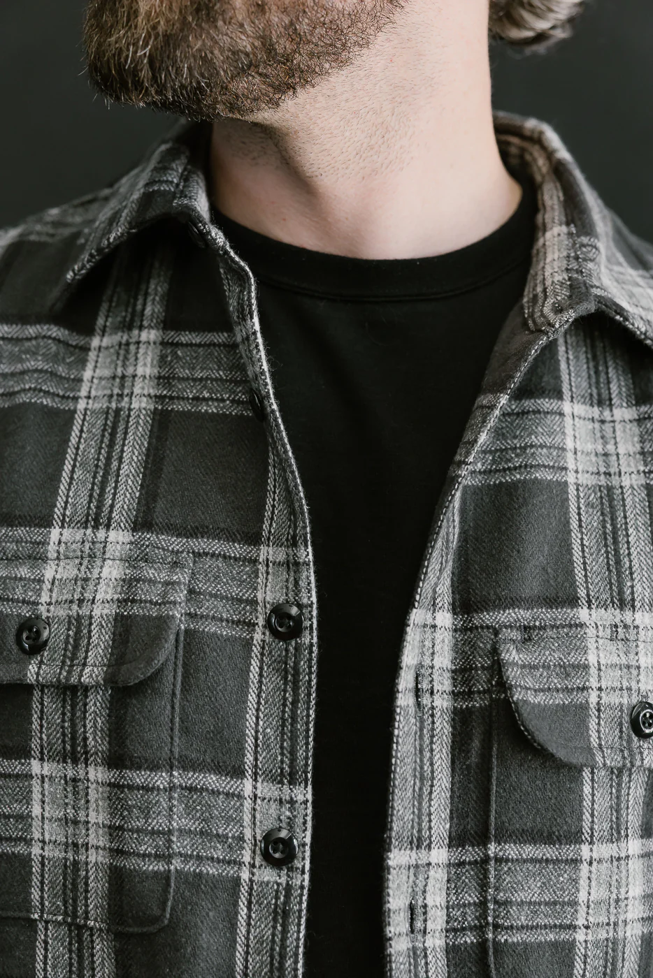 6oz Field Shirt Plaid Flannel - Grey - Image 19