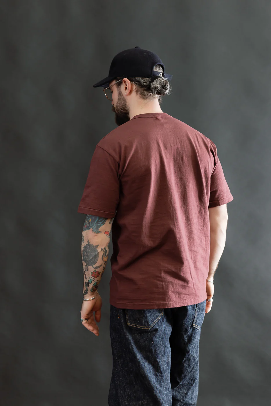7.7oz - "Fallen Cotton" Midweight T-Shirt S/S - Bordeaux - Image 10