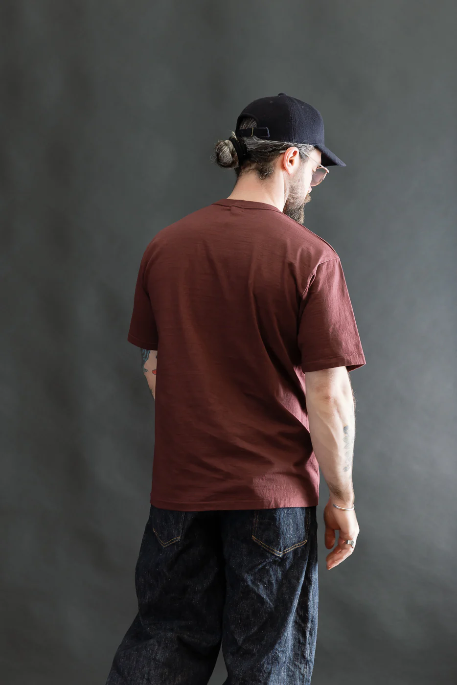 7.7oz - "Fallen Cotton" Midweight T-Shirt S/S - Bordeaux - Image 11