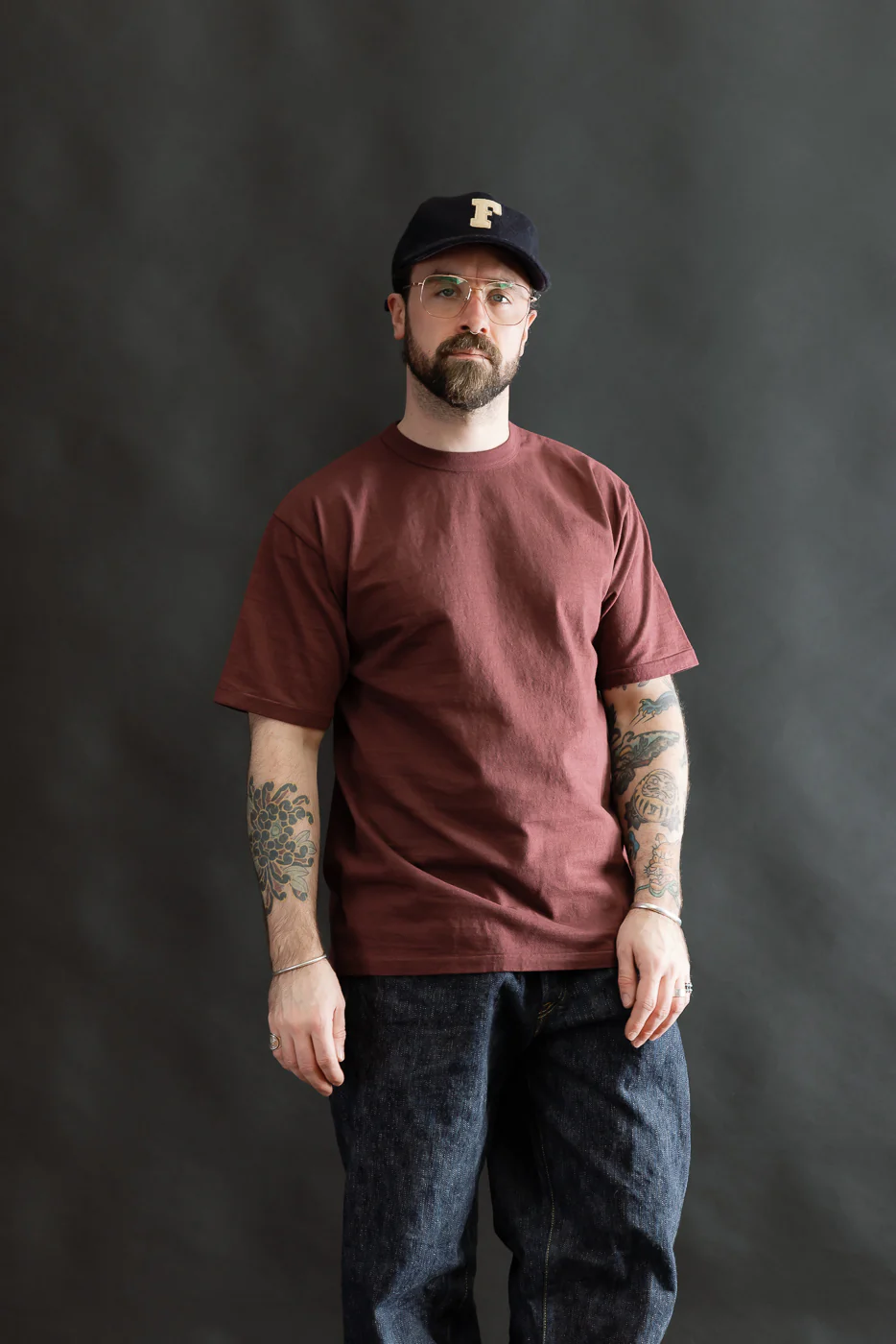 7.7oz - "Fallen Cotton" Midweight T-Shirt S/S - Bordeaux - Image 13