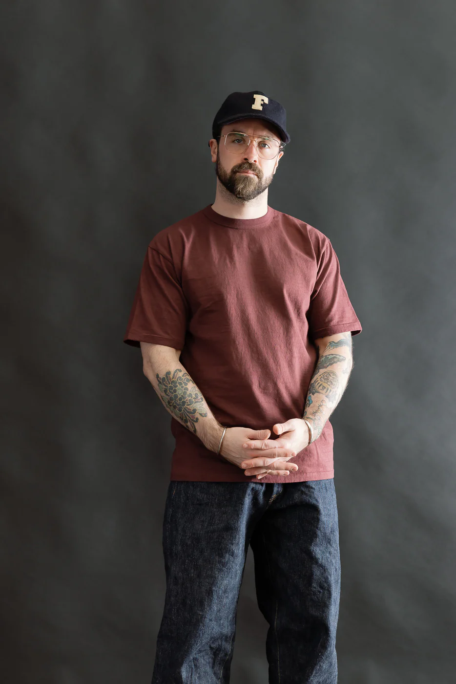 7.7oz - "Fallen Cotton" Midweight T-Shirt S/S - Bordeaux - Image 14