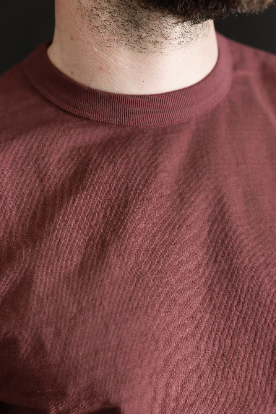 7.7oz - "Fallen Cotton" Midweight T-Shirt S/S - Bordeaux - Image 16