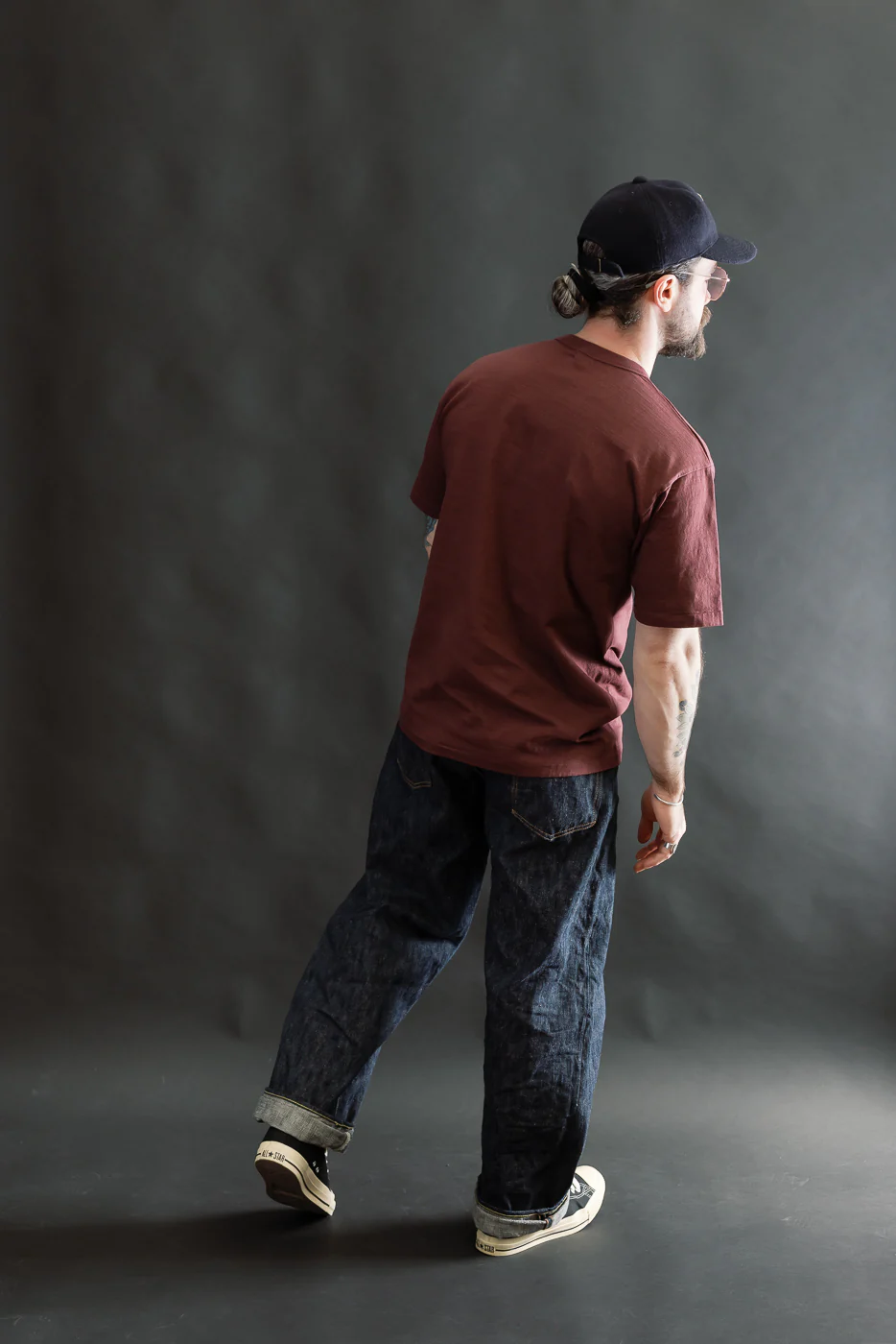 7.7oz - "Fallen Cotton" Midweight T-Shirt S/S - Bordeaux - Image 7