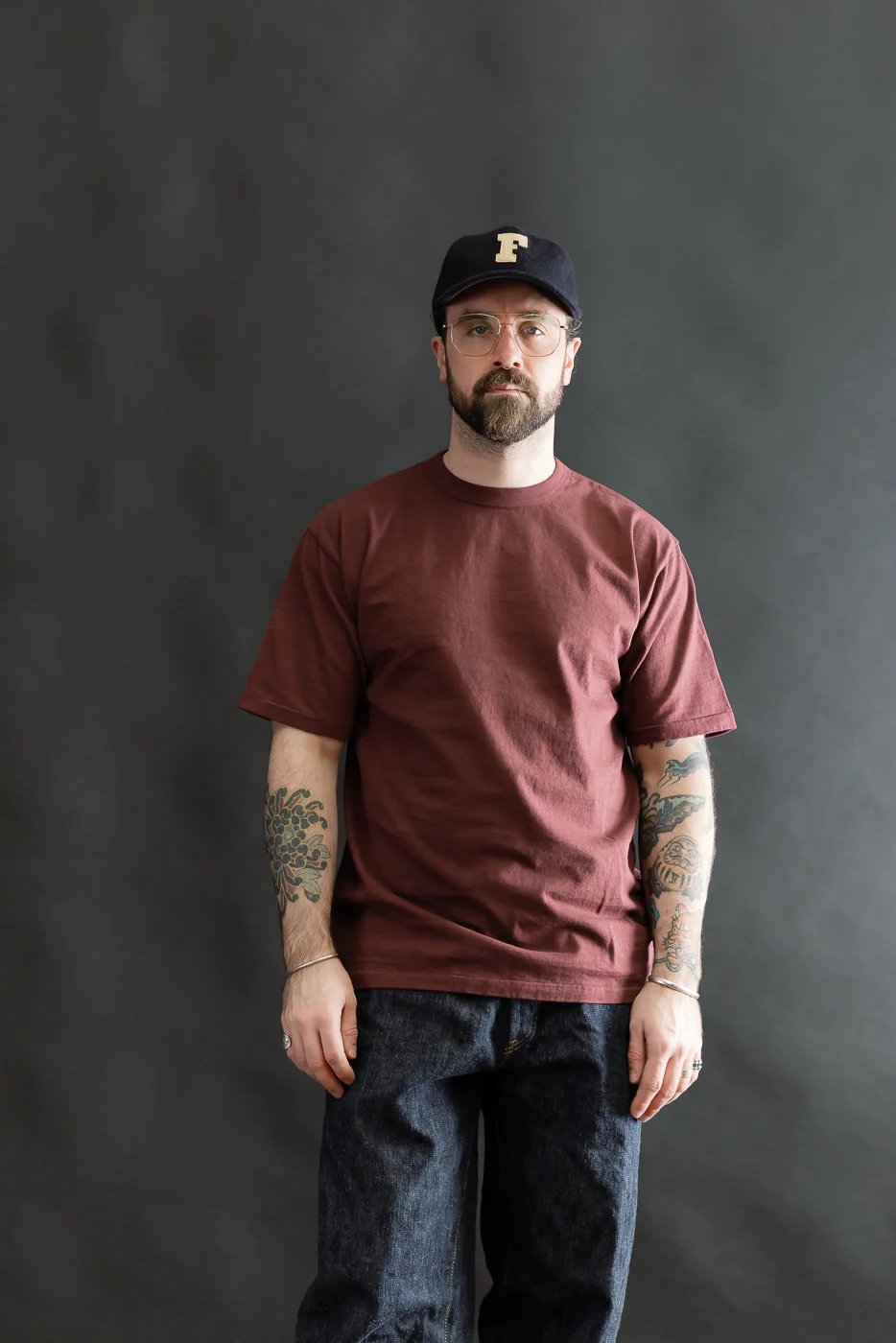 7.7oz - "Fallen Cotton" Midweight T-Shirt S/S - Bordeaux - Image 8