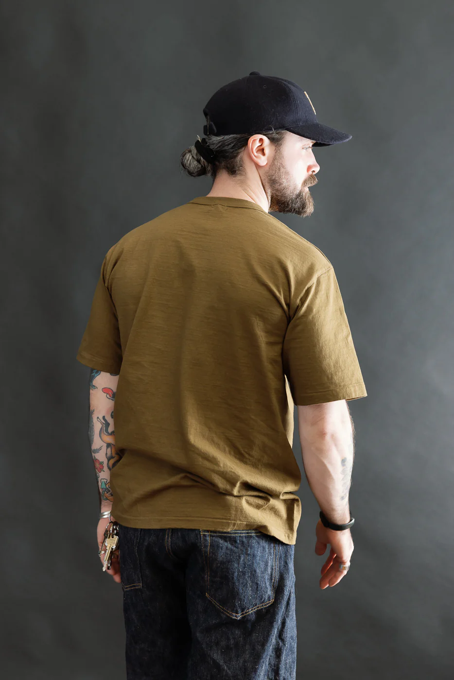 7.7oz - "Fallen Cotton" Midweight T-Shirt S/S - Khaki - Image 11