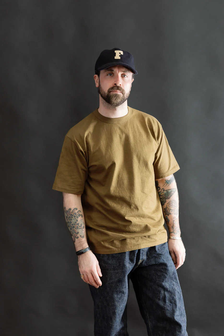 7.7oz - "Fallen Cotton" Midweight T-Shirt S/S - Khaki - Image 14