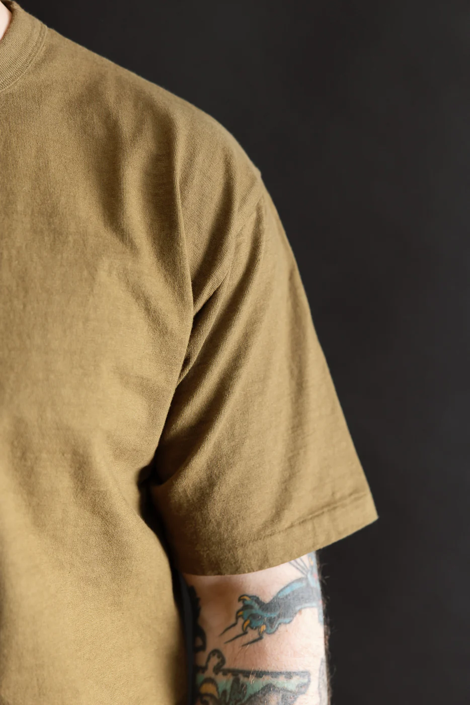 7.7oz - "Fallen Cotton" Midweight T-Shirt S/S - Khaki - Image 16