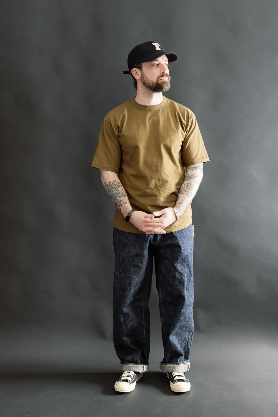 7.7oz - "Fallen Cotton" Midweight T-Shirt S/S - Khaki - Image 5