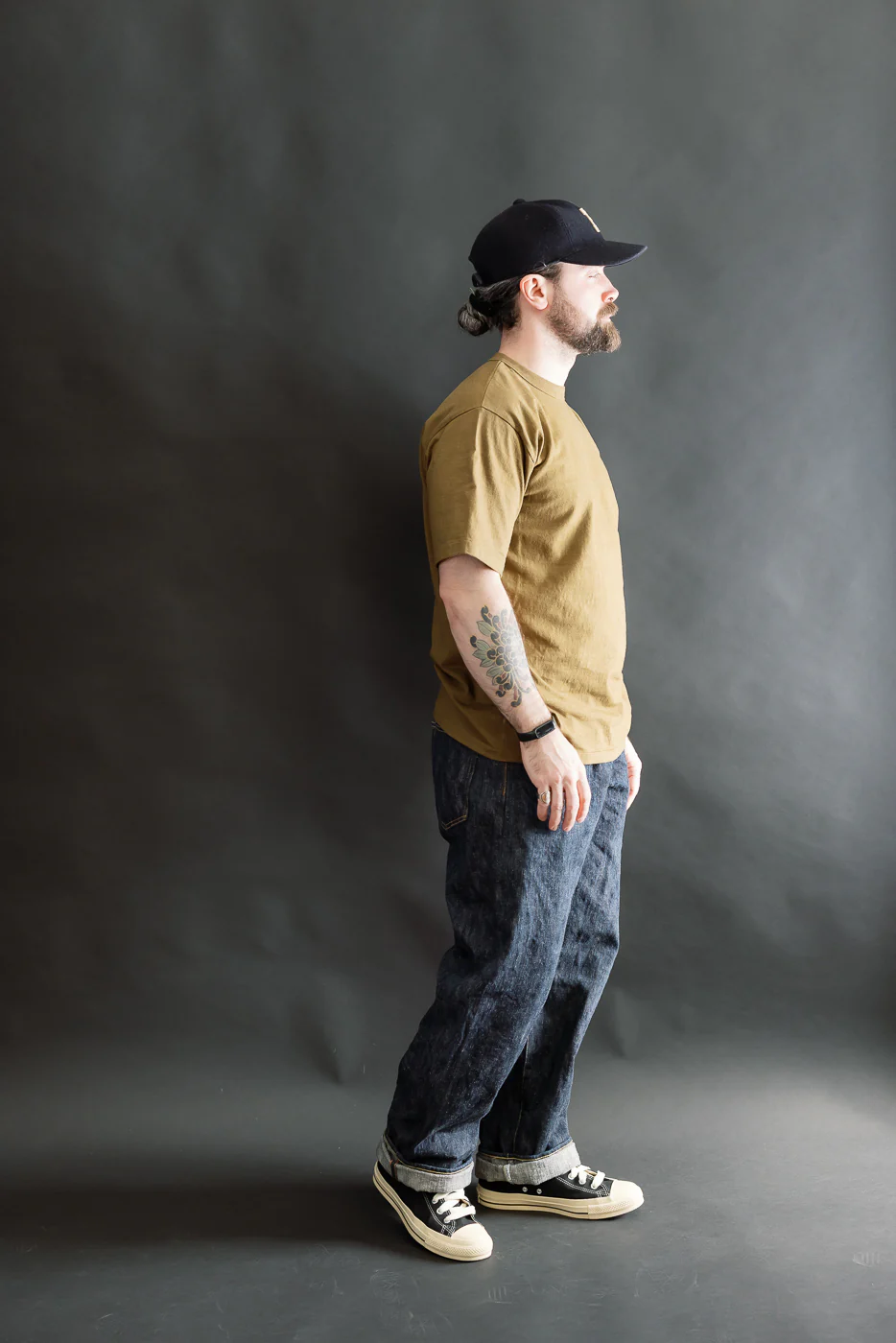 7.7oz - "Fallen Cotton" Midweight T-Shirt S/S - Khaki - Image 7