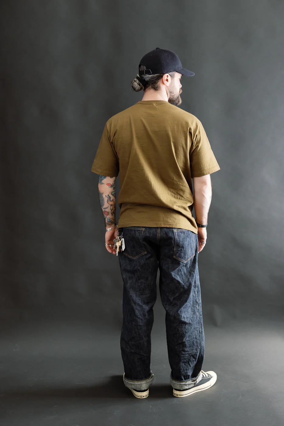 7.7oz - "Fallen Cotton" Midweight T-Shirt S/S - Khaki - Image 8