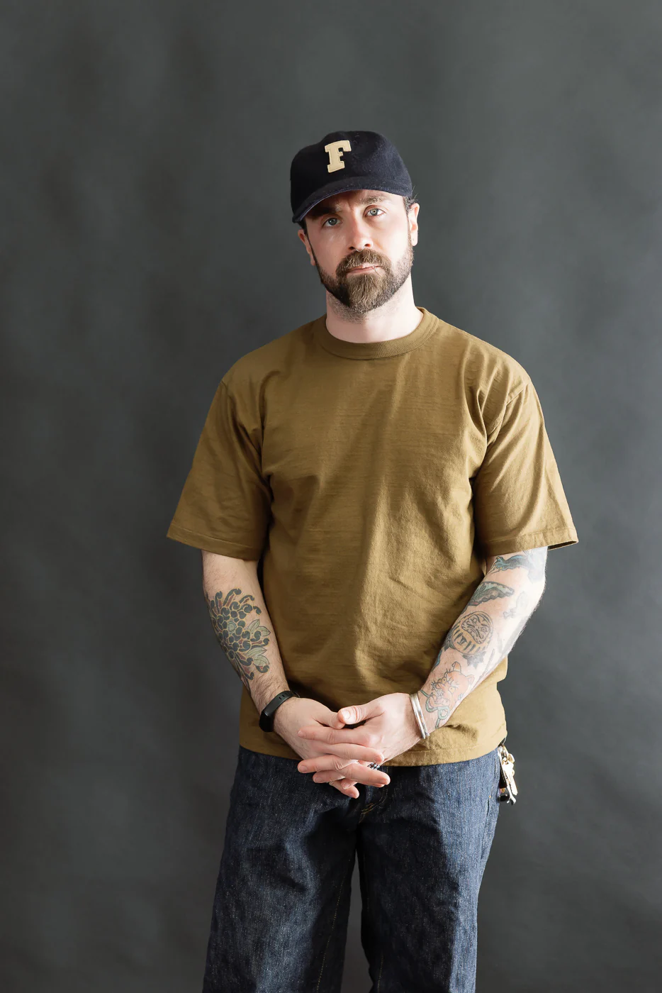 7.7oz - "Fallen Cotton" Midweight T-Shirt S/S - Khaki - Image 9