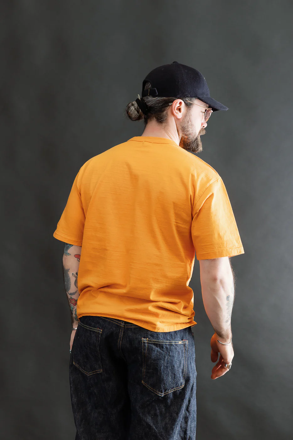 7.7oz - "Fallen Cotton" Midweight T-Shirt S/S - Fade Orange - Image 10