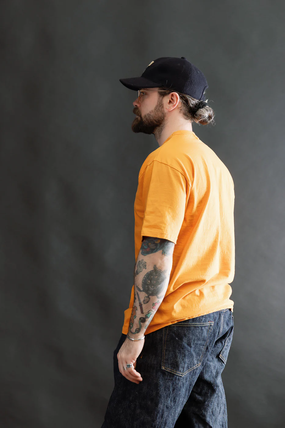 7.7oz - "Fallen Cotton" Midweight T-Shirt S/S - Fade Orange - Image 11