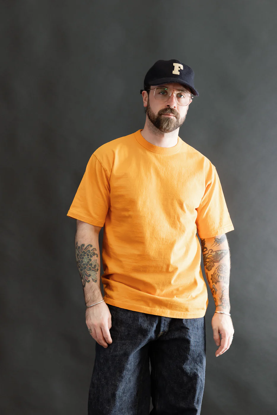 7.7oz - "Fallen Cotton" Midweight T-Shirt S/S - Fade Orange - Image 12