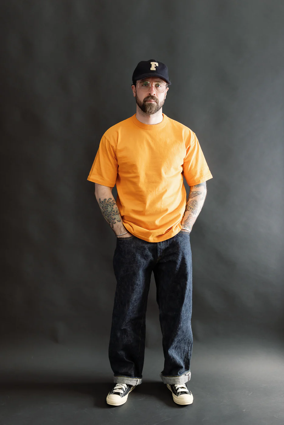 7.7oz - "Fallen Cotton" Midweight T-Shirt S/S - Fade Orange - Image 5