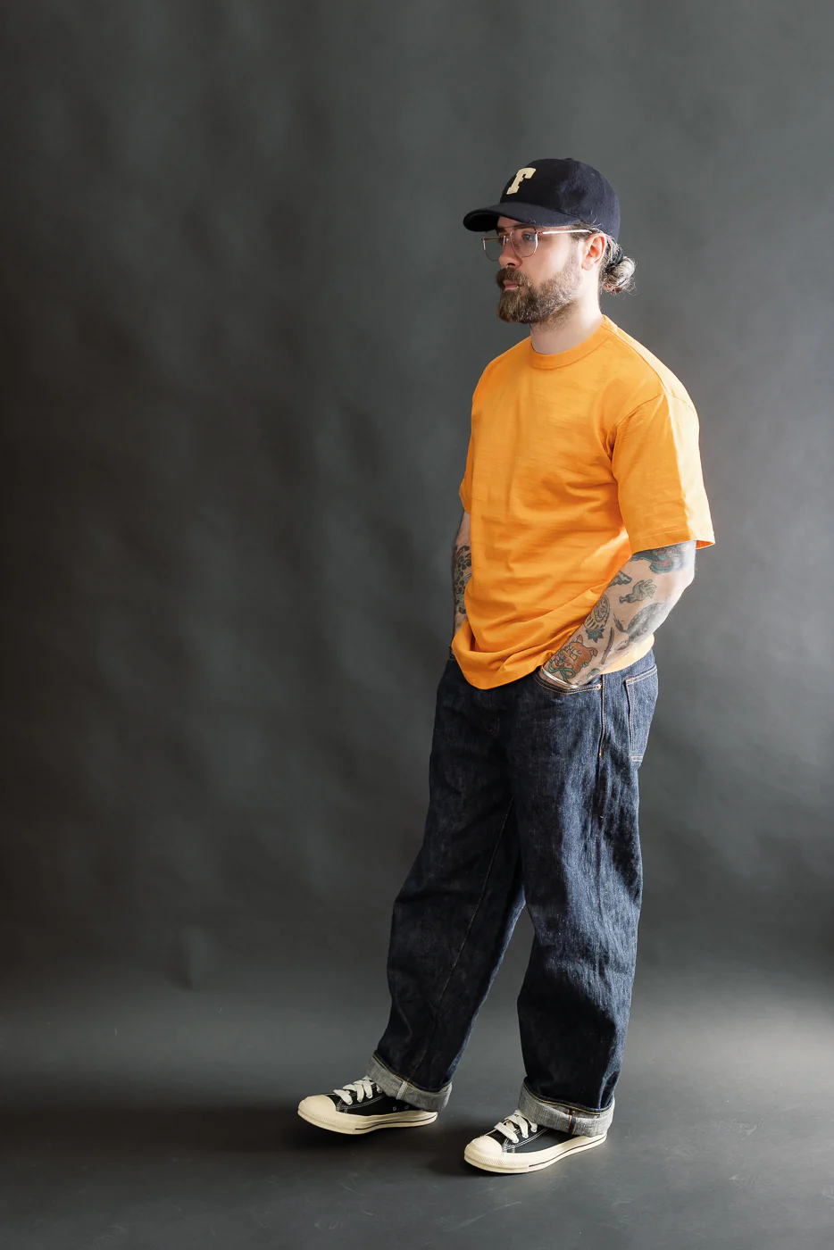 7.7oz - "Fallen Cotton" Midweight T-Shirt S/S - Fade Orange - Image 6