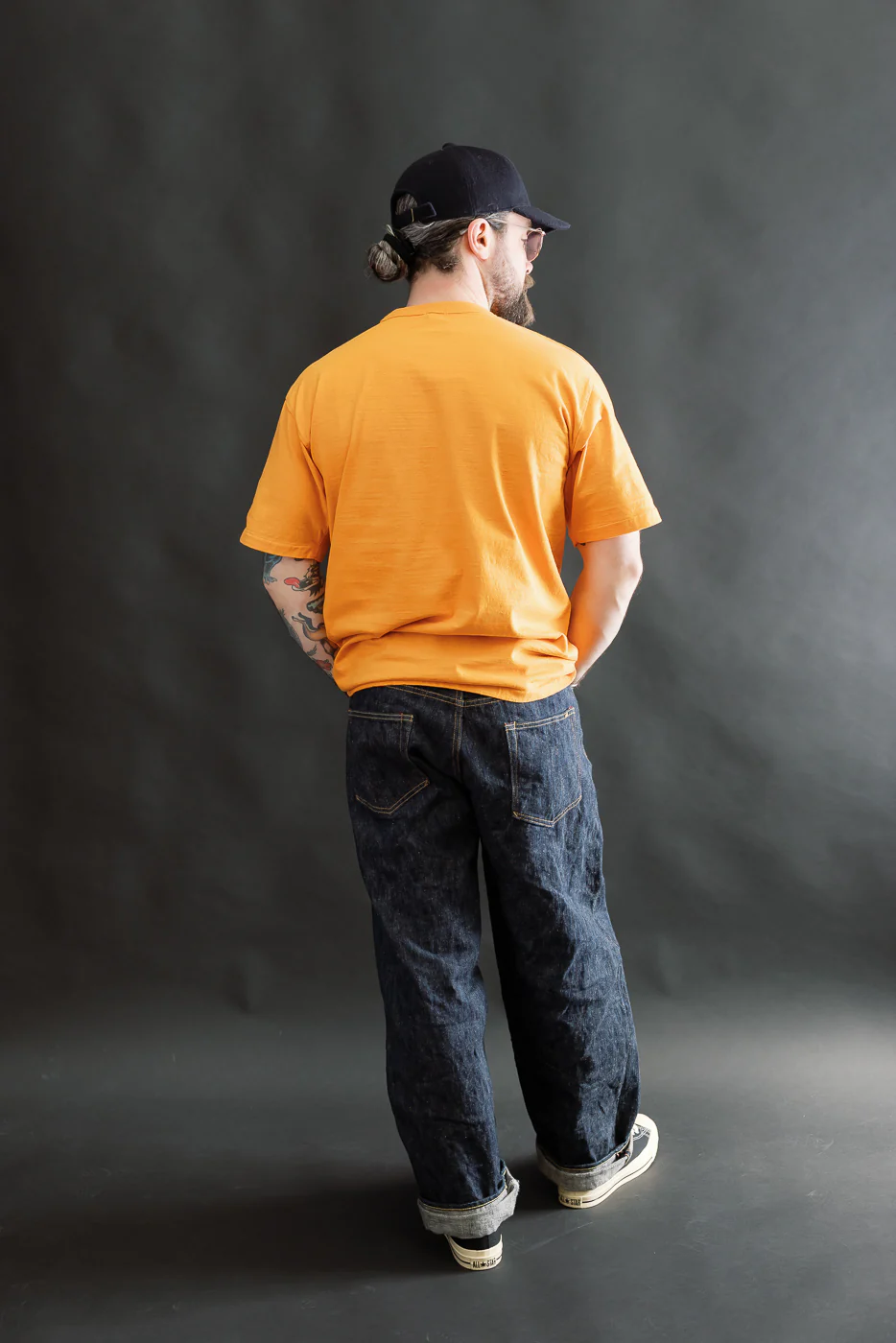7.7oz - "Fallen Cotton" Midweight T-Shirt S/S - Fade Orange - Image 7