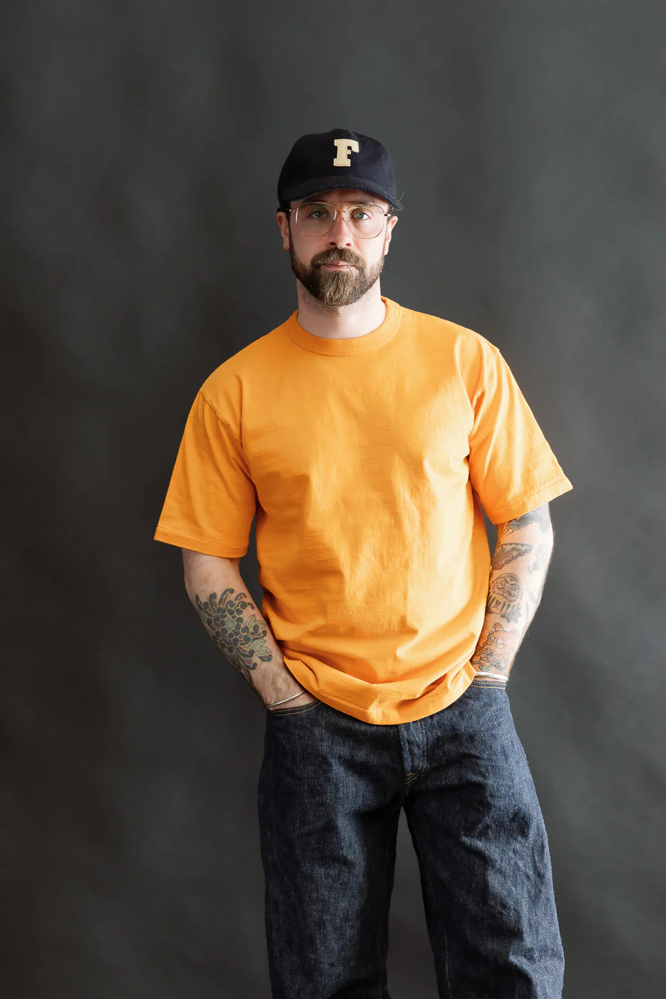 7.7oz - "Fallen Cotton" Midweight T-Shirt S/S - Fade Orange - Image 8