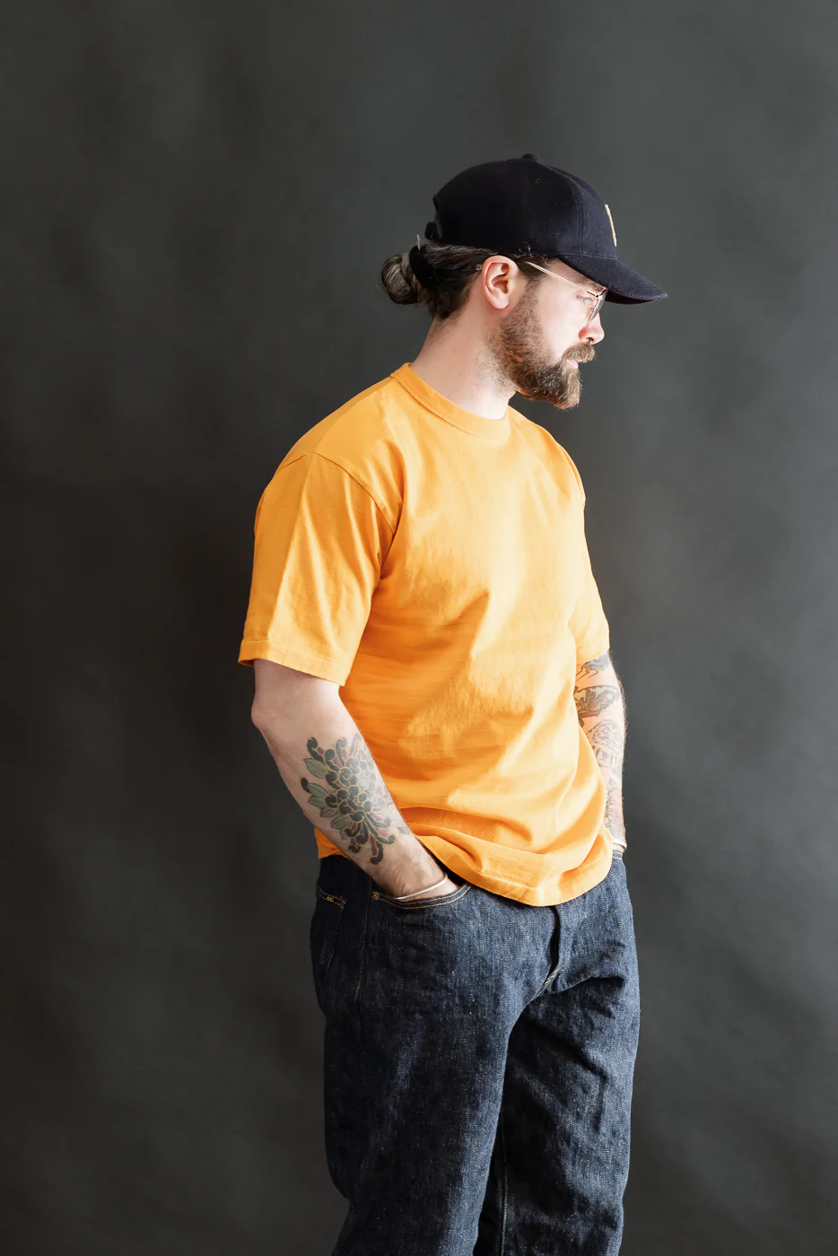 7.7oz - "Fallen Cotton" Midweight T-Shirt S/S - Fade Orange - Image 9