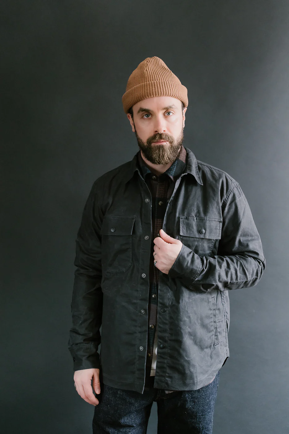 7oz - Patrol Shirt Waxed Canvas - Grey - Image 10