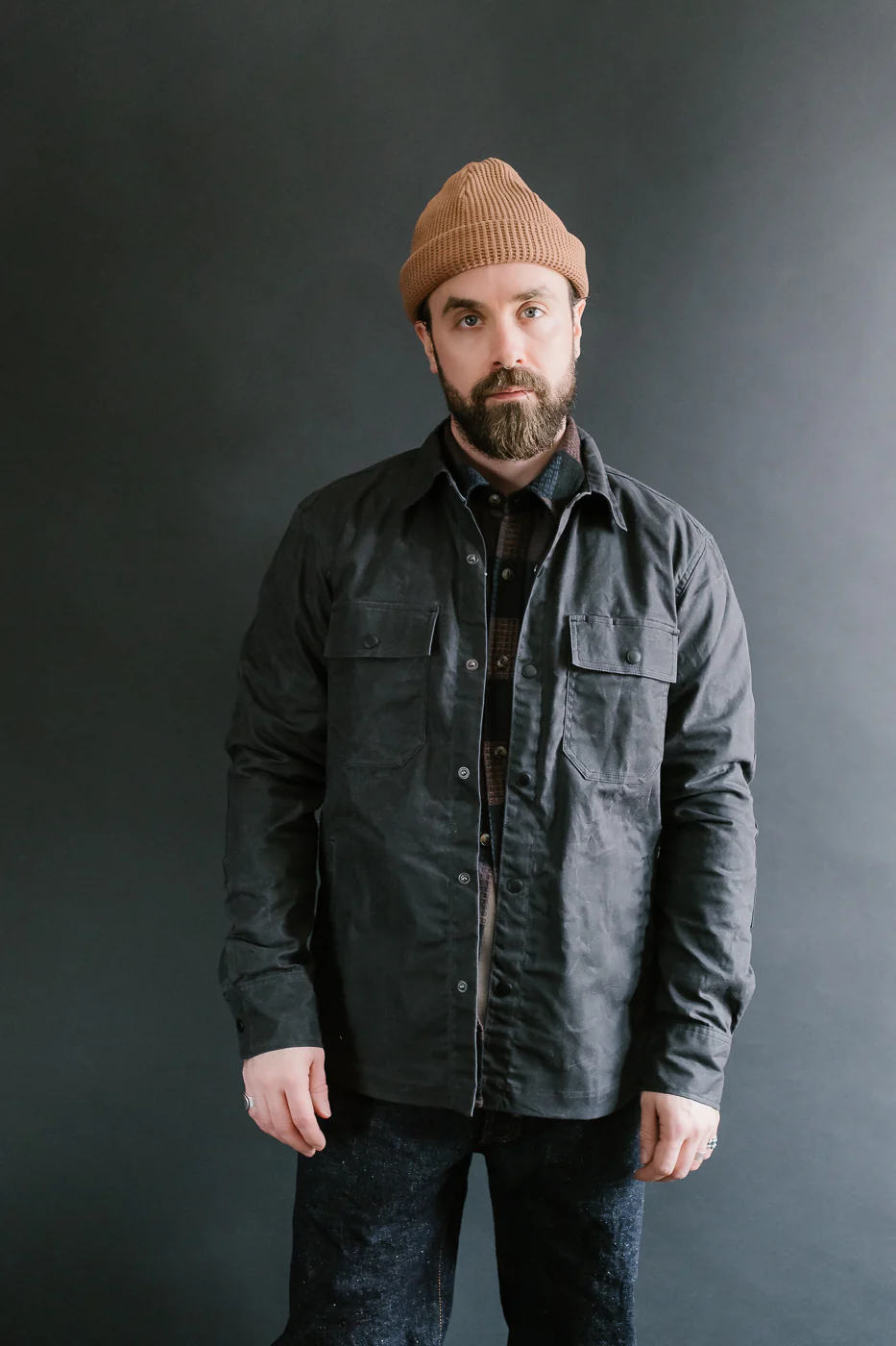 7oz - Patrol Shirt Waxed Canvas - Grey - Image 14
