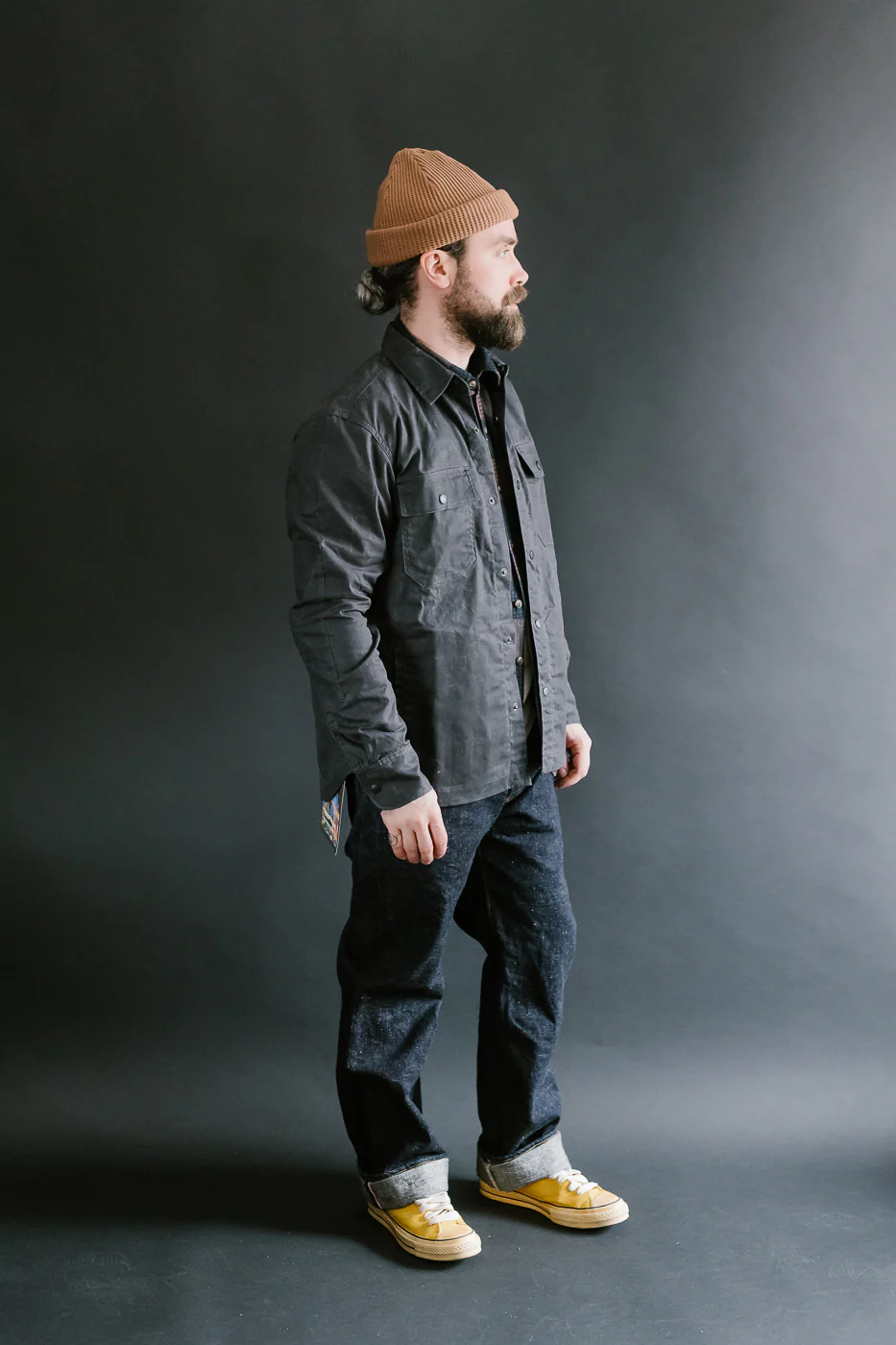 7oz - Patrol Shirt Waxed Canvas - Grey - Image 8
