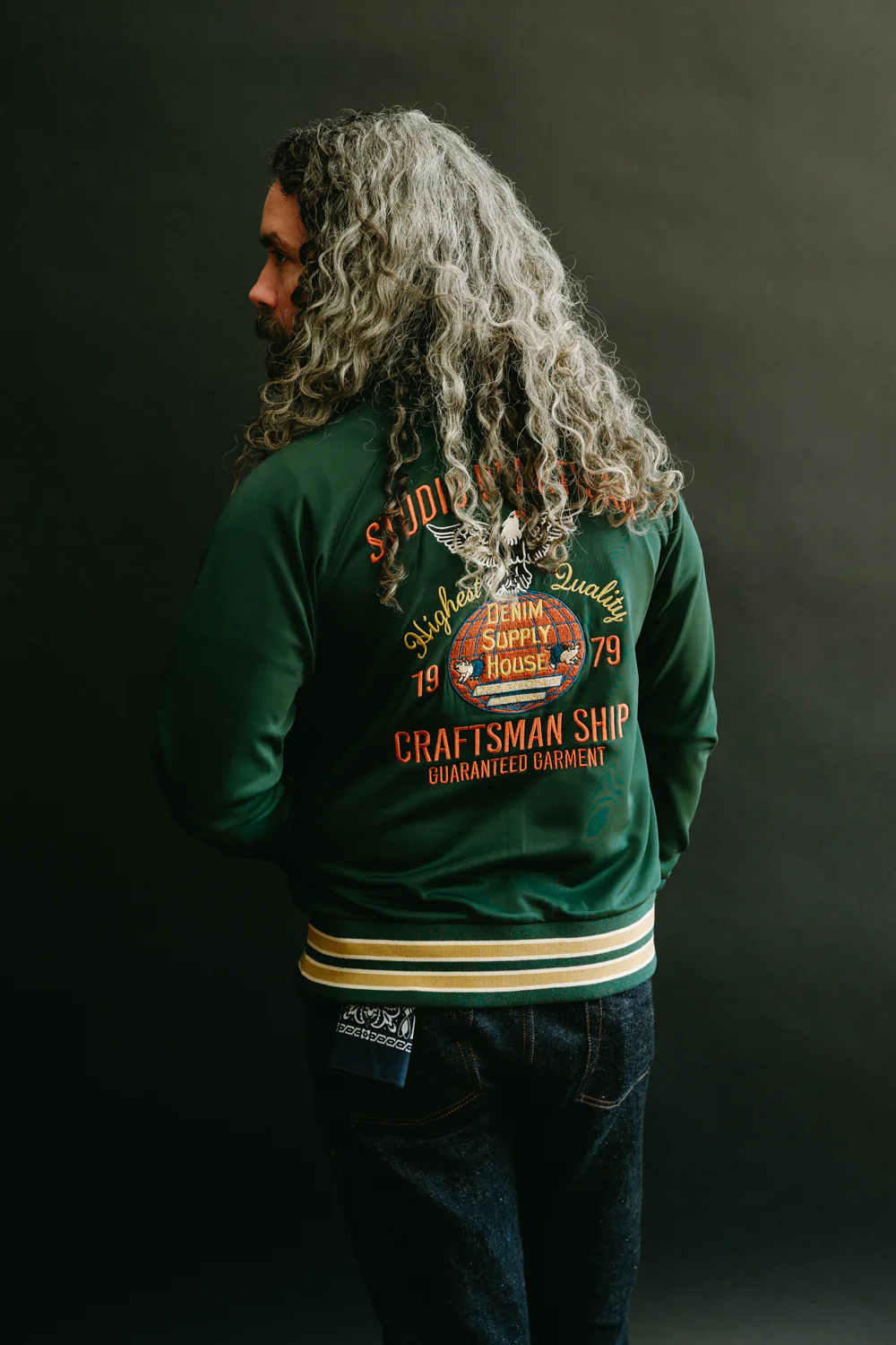 8107 - Embroidered Track Jacket - Green - Image 10