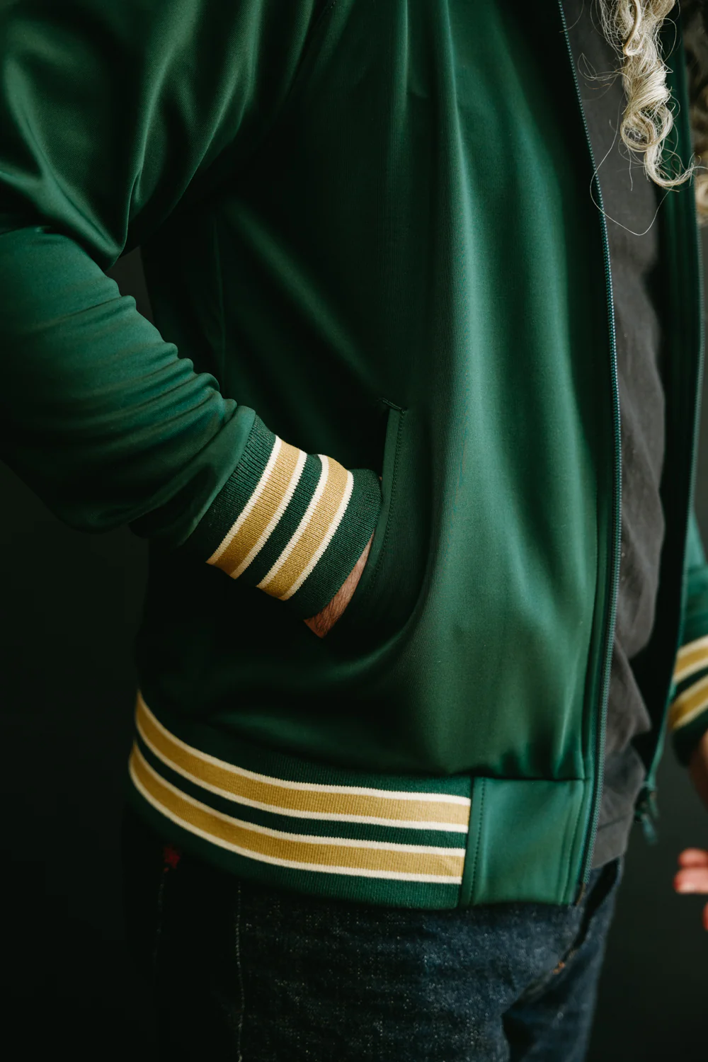 8107 - Embroidered Track Jacket - Green - Image 16