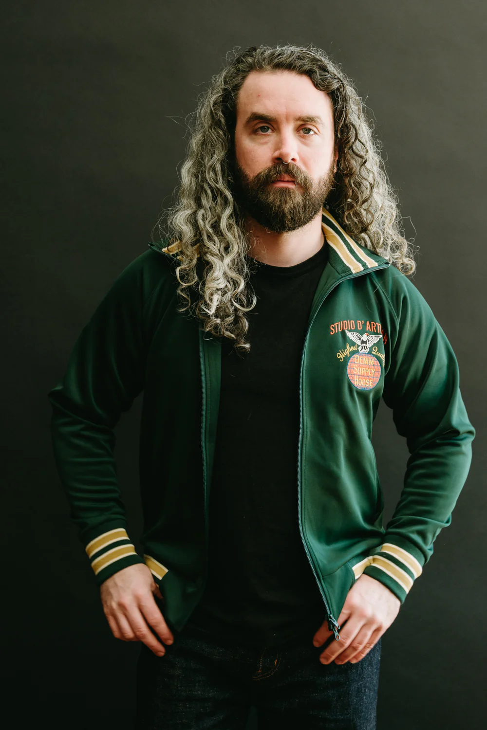 8107 - Embroidered Track Jacket - Green - Image 6