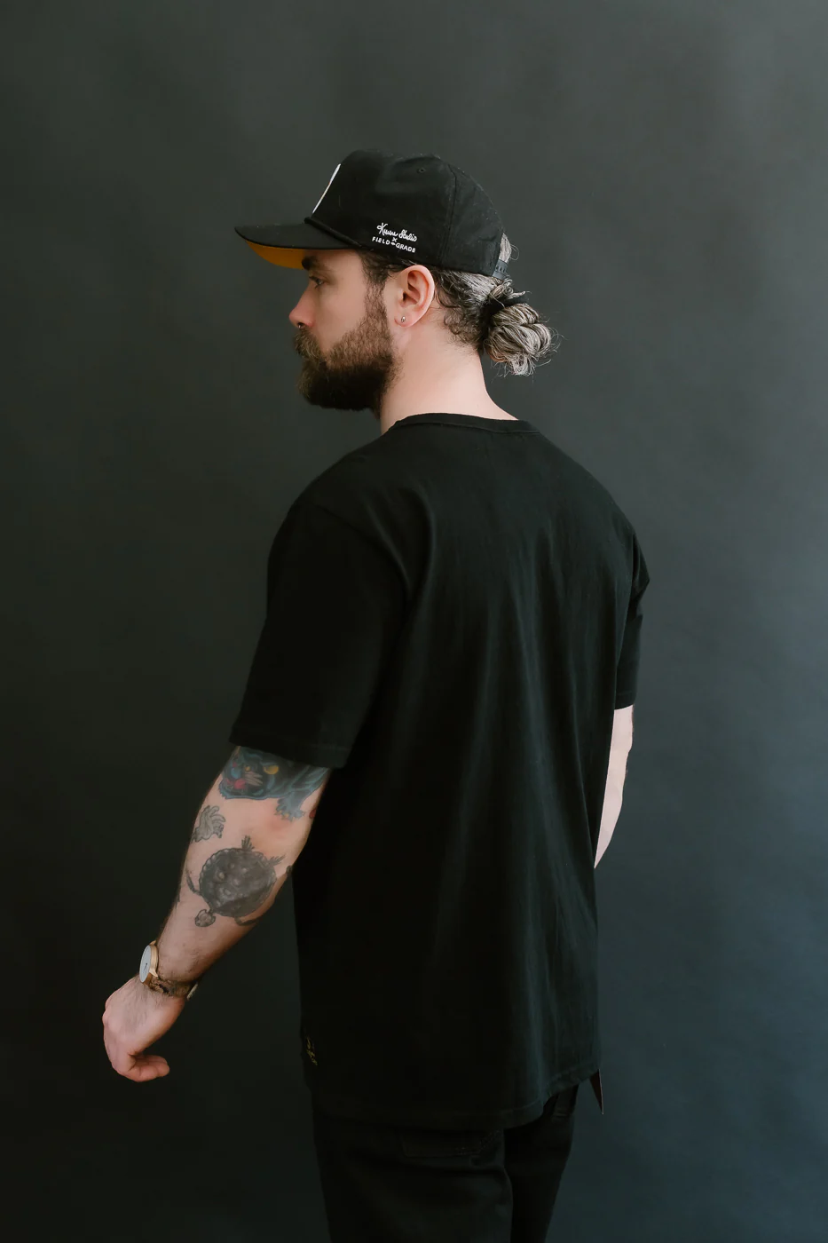 8169 - Kyoto "Kurozome" Dyed T-Shirt - Black - Image 11