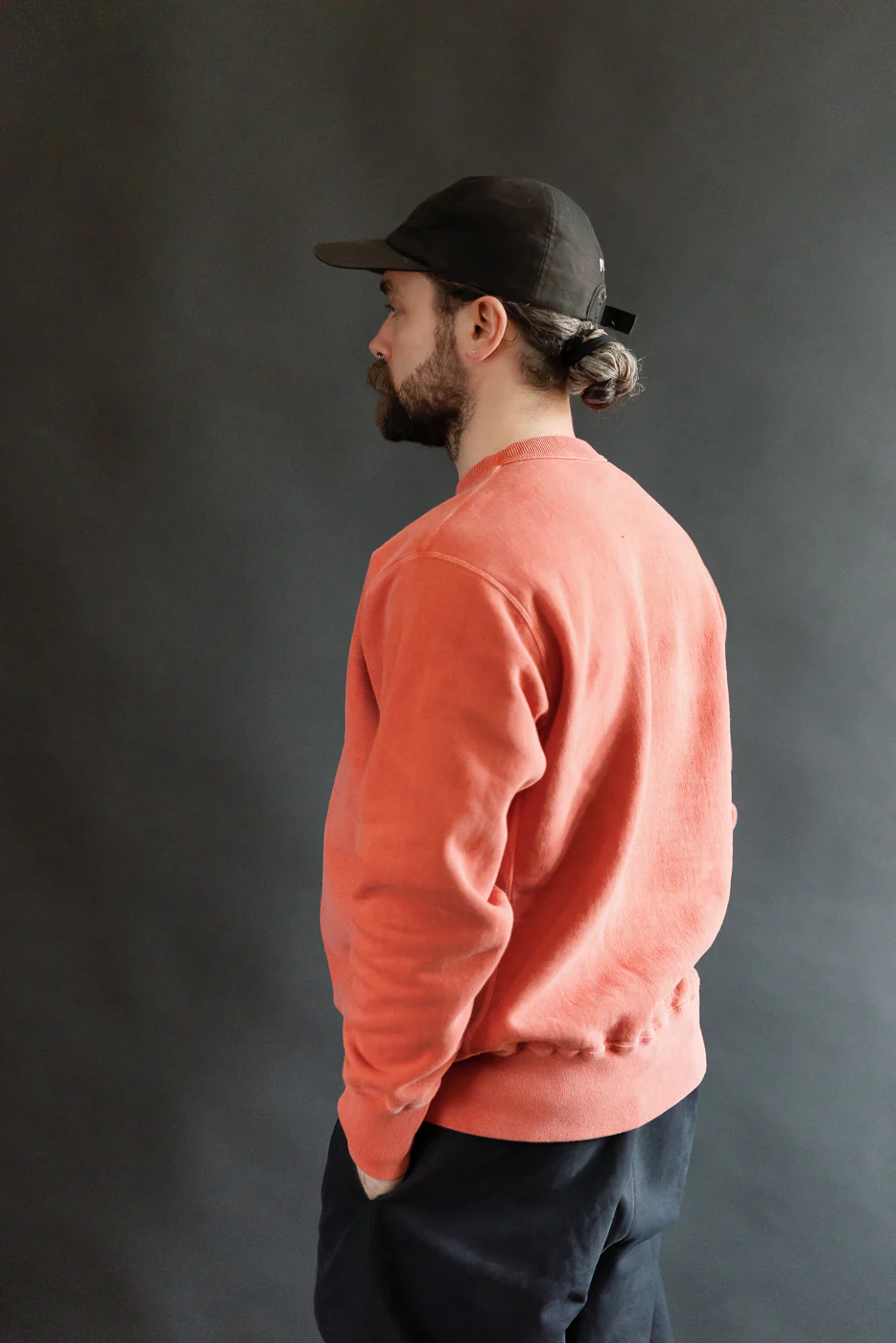 8185 - "Bengara" Reverse Weave Sweatshirt - Red - Image 11