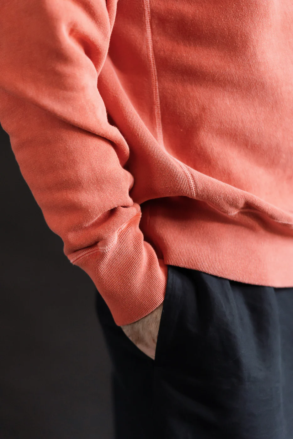 8185 - "Bengara" Reverse Weave Sweatshirt - Red - Image 16