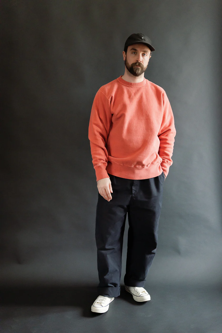 8185 - "Bengara" Reverse Weave Sweatshirt - Red - Image 5