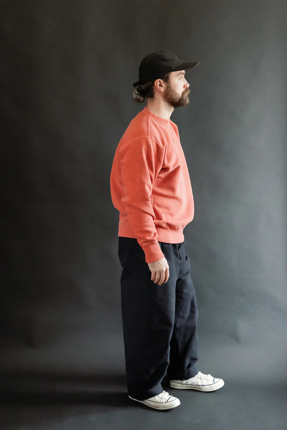8185 - "Bengara" Reverse Weave Sweatshirt - Red - Image 6
