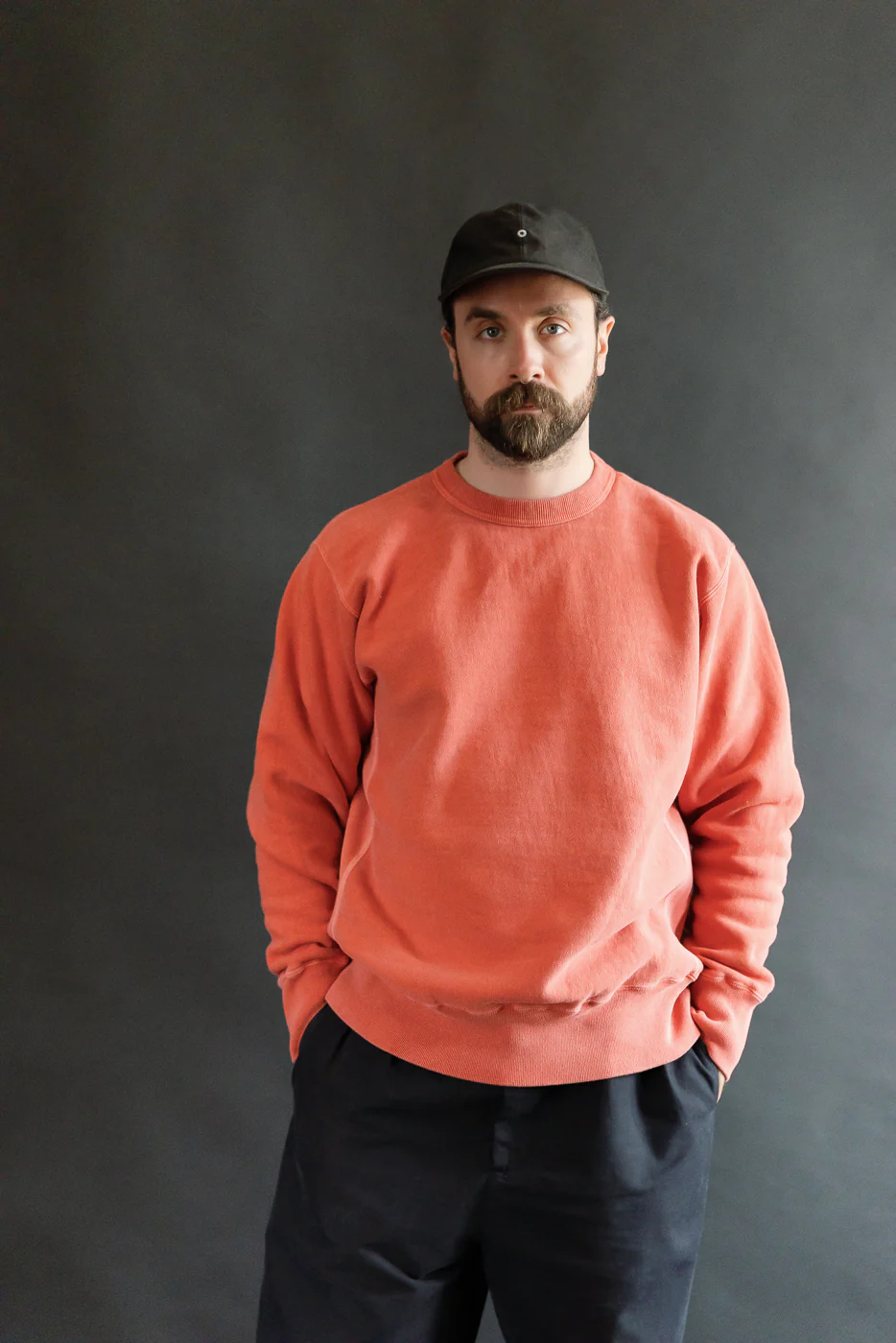 8185 - "Bengara" Reverse Weave Sweatshirt - Red - Image 8