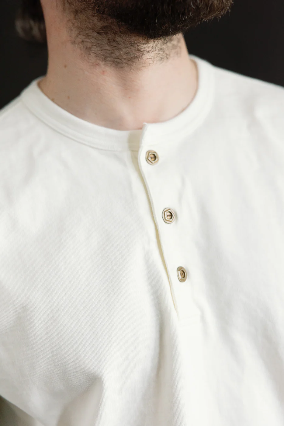 8187 - "Suvin Gold" L/S Henley - White - Image 17