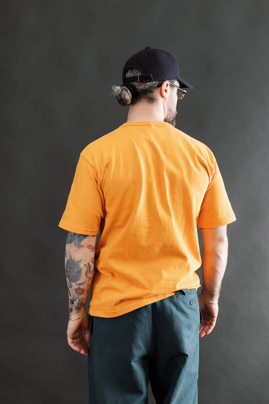 9.5oz "Stand Wheel" Heavyweight Tee - Fade Orange - Image 11