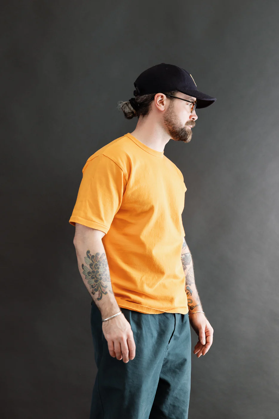 9.5oz "Stand Wheel" Heavyweight Tee - Fade Orange - Image 9