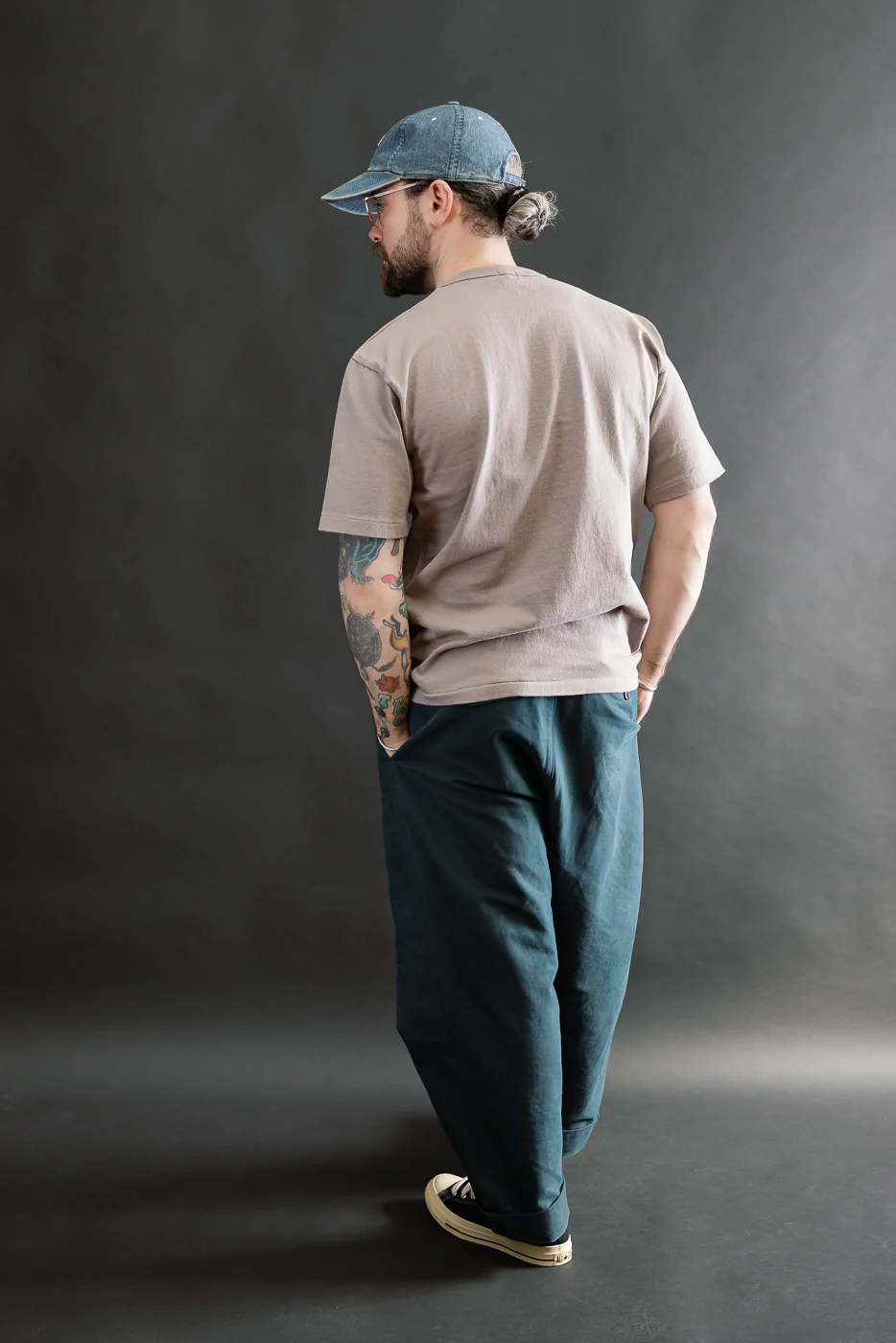 9.5oz "Stand Wheel" Heavyweight Tee - Grey - Image 7
