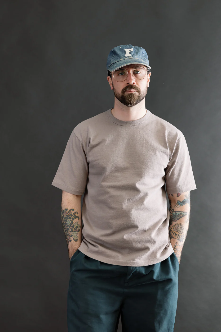 9.5oz "Stand Wheel" Heavyweight Tee - Grey - Image 8