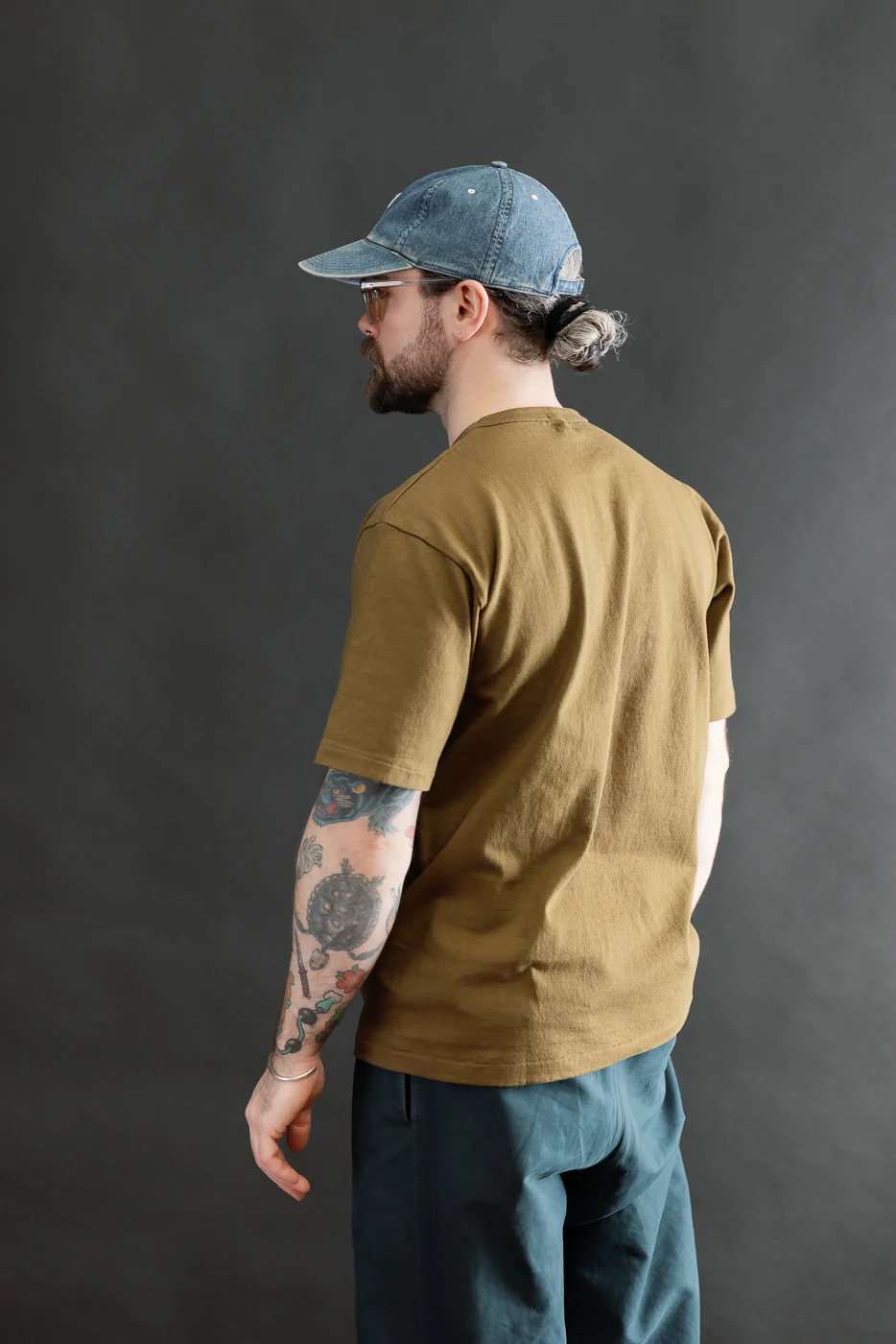 9.5oz "Stand Wheel" Heavyweight Tee - Khaki - Image 11