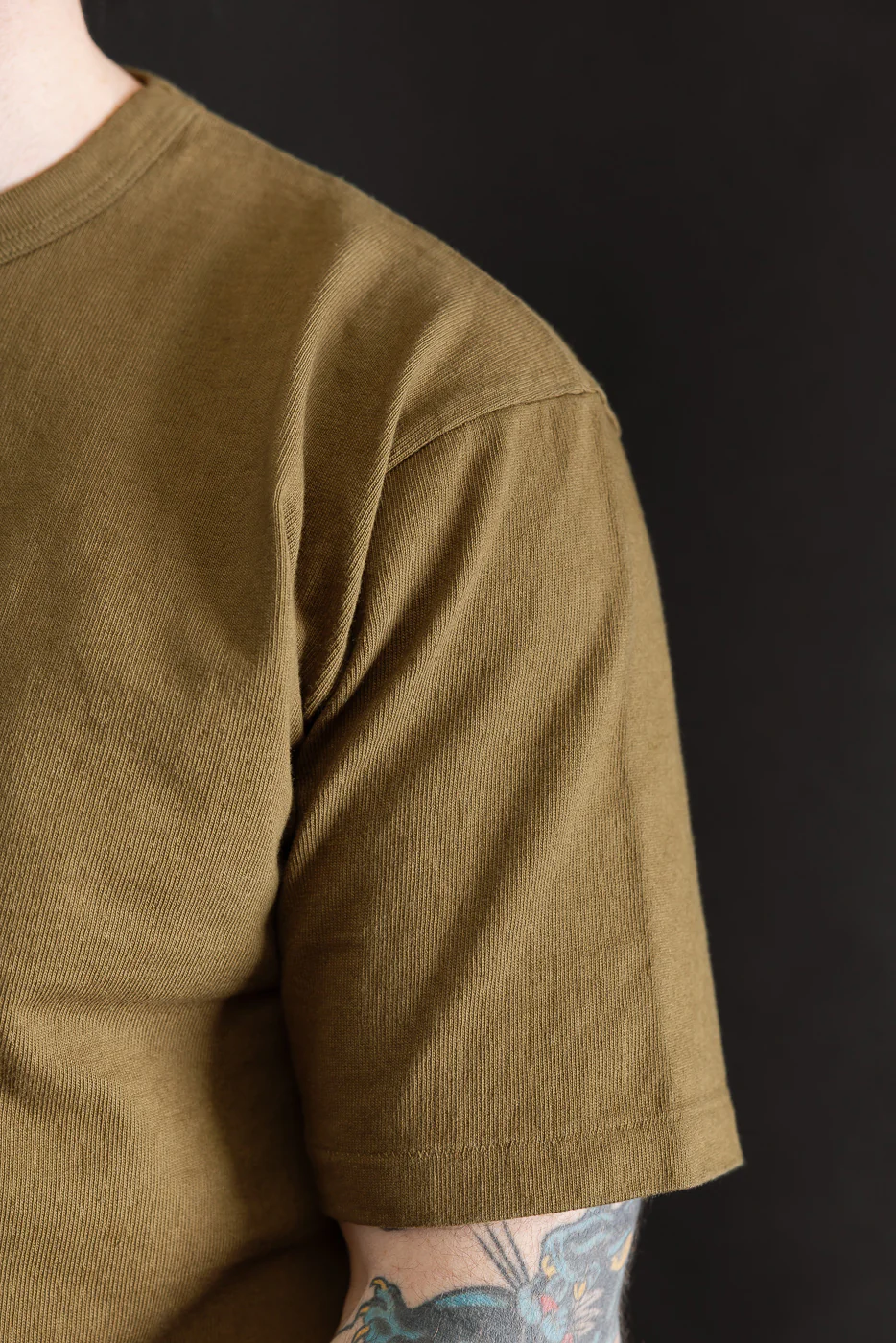 9.5oz "Stand Wheel" Heavyweight Tee - Khaki - Image 14