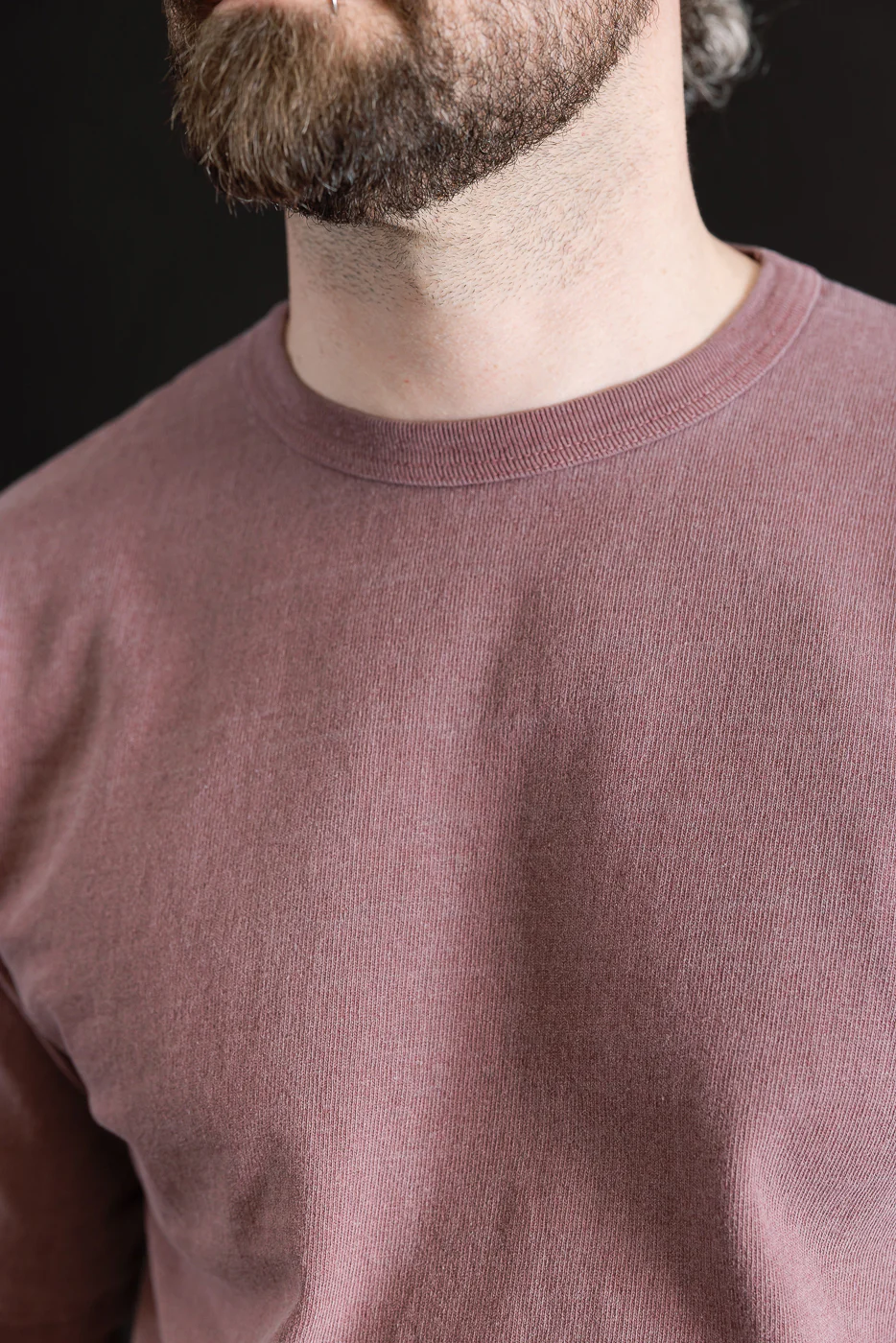 9.5oz "Stand Wheel" Pigment Dyed Heavyweight Tee - Bordeaux - Image 17