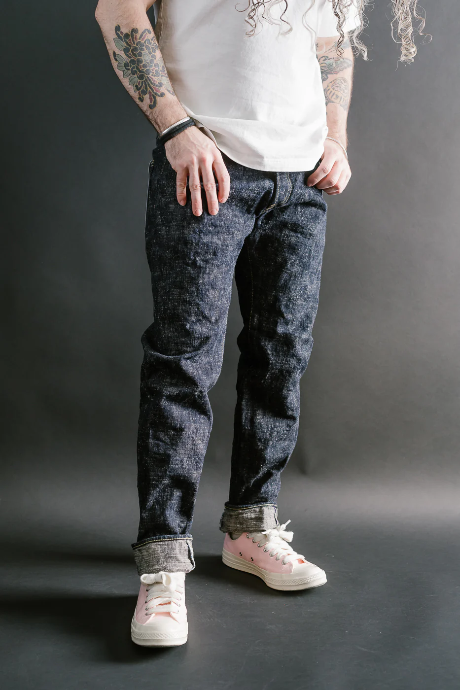 902-KA - 17oz "Kasuri" Slub Selvedge Denim - High Tapered - Image 15