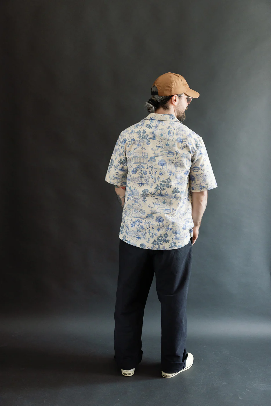Aloha Shirt - Linen Cats - Blue - Image 8