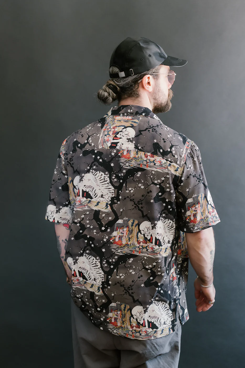 Aloha Shirt - Skeletons - Dark Grey - Image 13