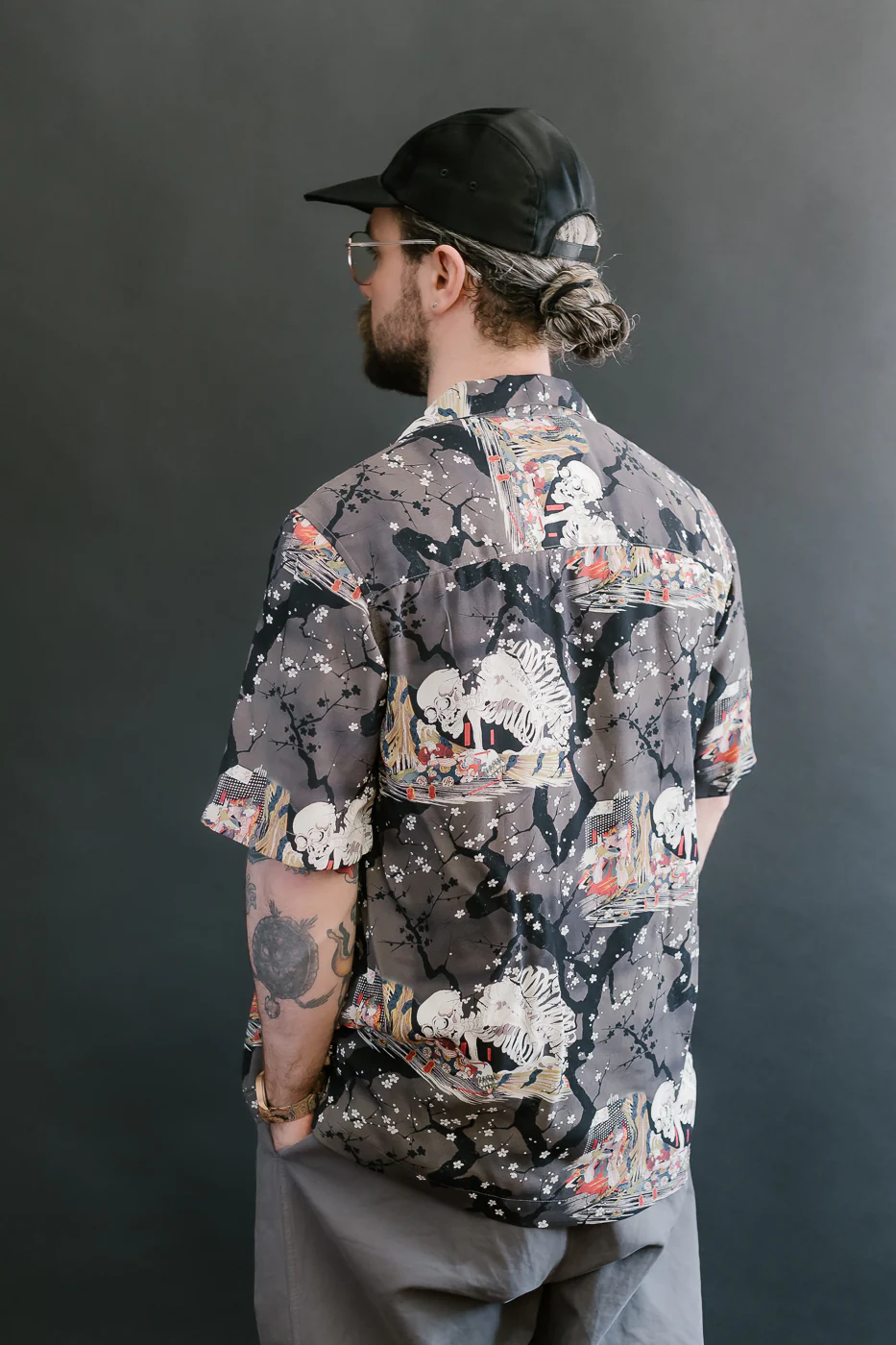 Aloha Shirt - Skeletons - Dark Grey - Image 14